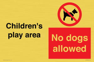 Children's play area. No dogs allowed